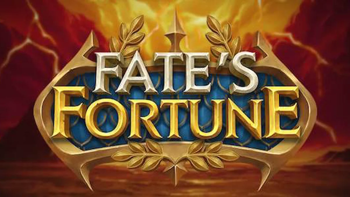 Tampilan visual slot Fate’s Fortune dengan elemen roda fitur dan simbol dewa