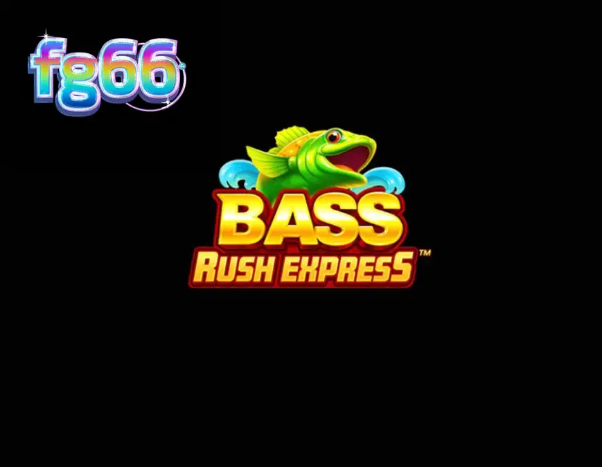 Tampilan layar permainan slot Bass Rush Express dengan tema memancing