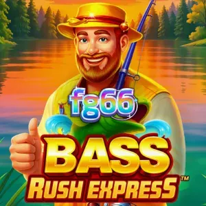 Tampilan antarmuka slot Bass Rush Express dengan tema memancing